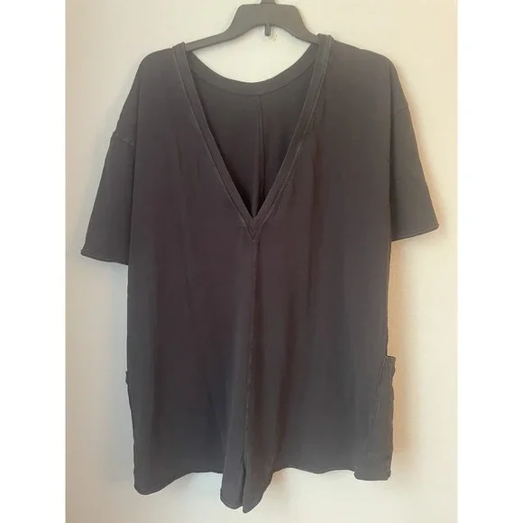 Free People Movement Black Hot Shot Tee Romper XL One Piece NWT - Picture 3 of 3